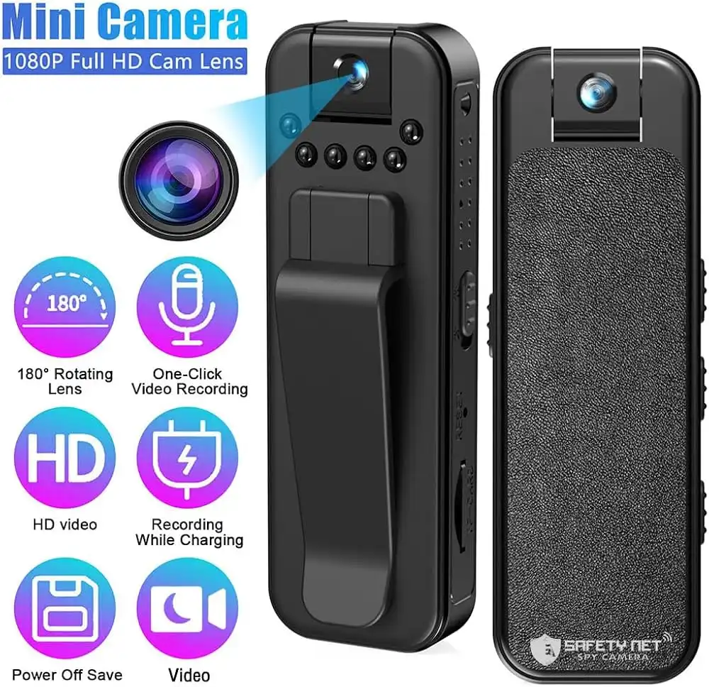 Mini HD Portable Spy 1080p Camera with Clip & Magnet